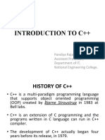 Introduction To C++