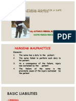 Legal and Ethical Issues For A Safe Nursing Practice: Atty. Antonio D. Rebosa, M.D.,Bscrim, FCLM