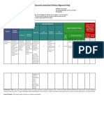 Classroom Instruction Delivery Alignment Map