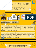 Curriculum Design 