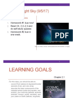The Night Sky (9/5/17) : Homework #1 Due Now! Read Ch. 2.2-2.3 and Do Self-Study Quizzes Homework #2 Due in One Week