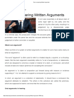 Tips On Preparing Written Arguments