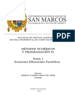 Metodos Numericos para Ecuaciones Parciales Parabolicas