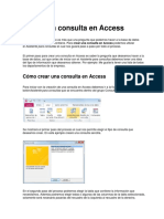 Crear Una Consulta en Access