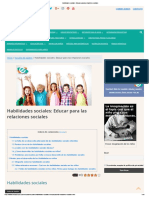 Habilidades Sociales - Educar para Las Relaciones Sociales