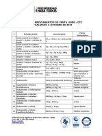 Listado Medicamentos OTC Octubre 2013