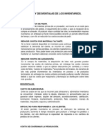 Desventajas Del Inventario y Ventajas PDF