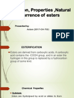 Applications of Esterification