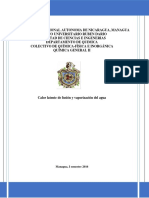 Calor Latente de Fusión y de Vaporización Del Agua