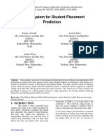 Expert System For Student Placement Prediction