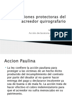 Acciones Protectoras Del Acreedor Quirografario