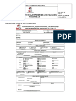 Procedimiento de Calibración de Válvulas de Seguridad