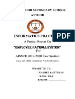 Ip Project On Employee Payroll Management