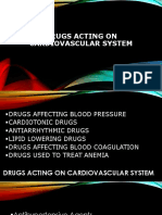 Drugs Acting On Cardiovascular System