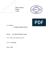 Ensayo Constitución Política Del Perú