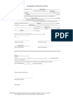 Assignment of Promissory Note 