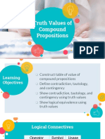 Truth Values of Compound Propositions PDF