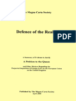 DEFENCE OF THE REALM - A Summary of Evidence To Justify A Petition To The Queen