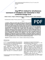 HPTLC Method of Cilnidipine and Telmisartan