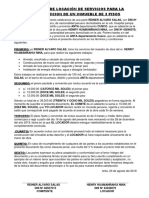 Contrato de Locación de Servicios para La Construcción de Un Inmueble de 3 Pisos