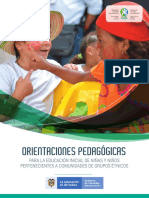 Orientaciones Pedagógicas para La Educación Inicial de Niñas y Niños Pertenecientes A Comunidades de Grupos Étnicos