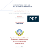 Construction of Skill Tests and Computation of Norms in Field Hockey - M. Suresh Kumar