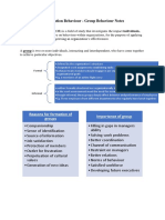 Organization Behaviour - Group Behaviour Notes