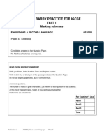 Marking Schemes (Test 1)