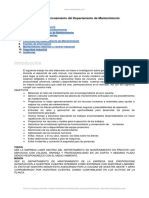 Manual Funcionamiento Del Departamento Mantenimiento PDF