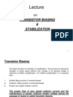 Transistor Biasing and Stabilisation