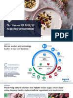 CHR Hansen Q3 Roadshow Presentation 201819 PDF