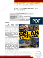 Narrative Report Oplan Bayanihan 2019