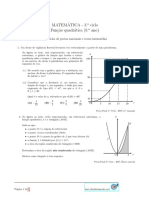 Função Quadratica 9ºano Ex - Exame PDF