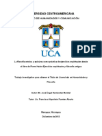 La Filosofía Estoica y Epicúrea Como Práctica de Los Ejercicios Espirituales PDF