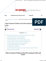 7 Most Common Problem in PyroProcessing For Kiln and Cooler