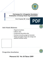 Pertemuan 1 Pengantar Kesehatan Komunitas & Konsep Dasar Keperawatan Komunitas