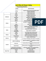 Specifications (New) - Villa