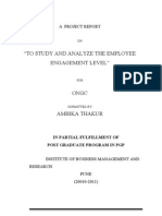 "To Study and Analyze The Employee Engagement Level": A Project Report