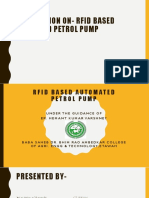 Presentation On - Rfid Based Automated Petrol Pump