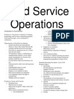 Food Service Operations