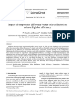 Impact of Temperature Difference (Water-Solar Collector) On Solar-Still Global Efficiency