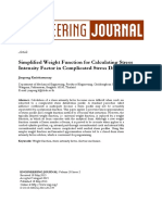 Simplified Weight Function For Calculating Stress Intensity Factor in Complicated Stress Distributions Jirapong Kasivitamnuay