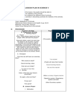 Lesson Plan in Science V