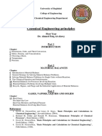 Chemical Engineering Principles: First Year Dr. Ahmed Faiq Al-Alawy