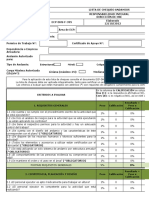 Lista de Chequeo de Andamios