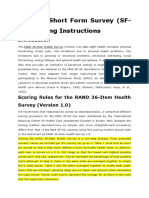 36-Item Short Form Survey (SF-36) Scoring Instructions