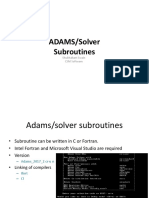 Subroutine MSC Adams