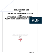 Guidelines For Use OF Under Ground Cable System AND Overhead Conductor System Along With Cost Benefit Analysis