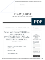 Notes and Cases Political Law and Public International Law Atty. Edwin Rey Sandoval - Pinay Jurist