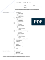 Physical & Multiple Disability Checklist